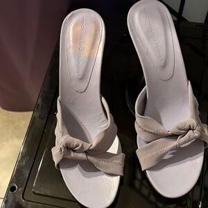 Donald J. Pliner Lilac Knot-Front Slide Mules